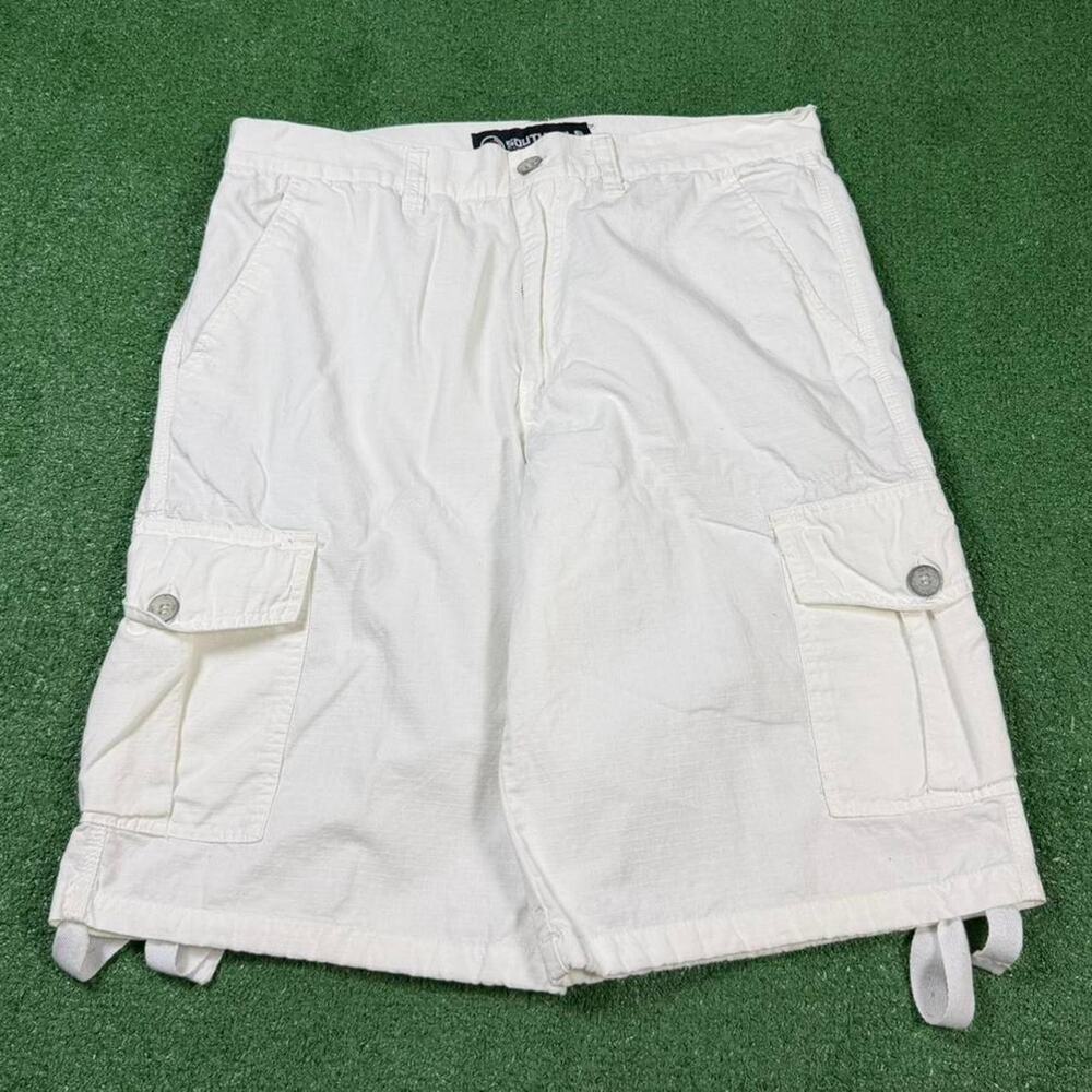 Southpole White Cargo Shorts Mens 32 Baggy Y2K Streetwear Skate Vintage 2000s